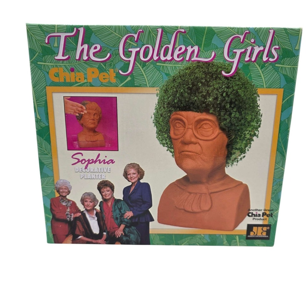 Chia Pet The Golden‎ Girls Sophia Decorative Planter Fun to Grow New